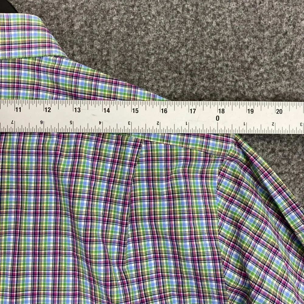 Vintage Polo Ralph Lauren Regent Custom Fit Button Up Shirt Mens 16 L Plaid
